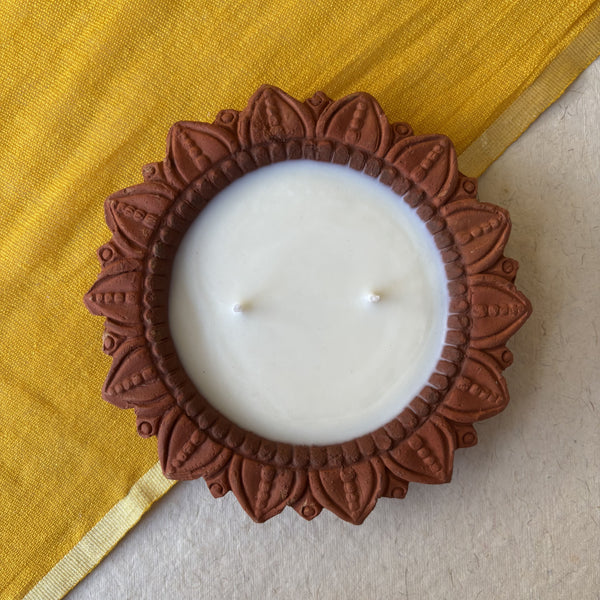 Terracotta Diya Candle