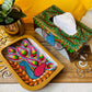 Rupshi Hamper 3 | Rectangle Wooden Platter X Wood Tissue Box