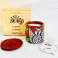Alokya - 100% natural, soy wax scented candles handpoured in Pattachitra painted terracotta jars.